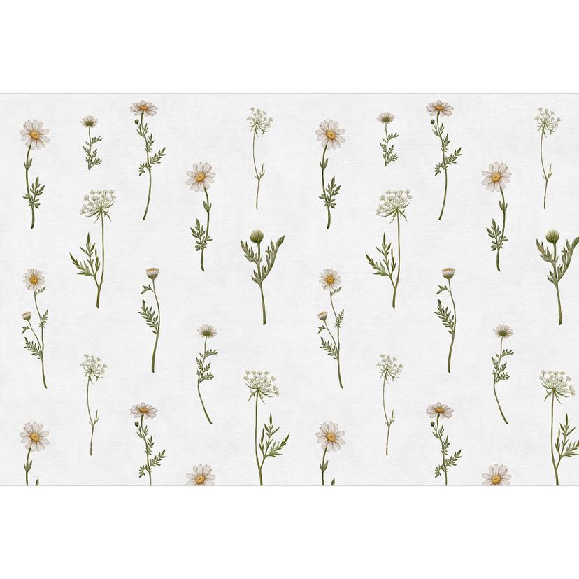Romantisk fototapet med ängsblommor - Kikki Belle