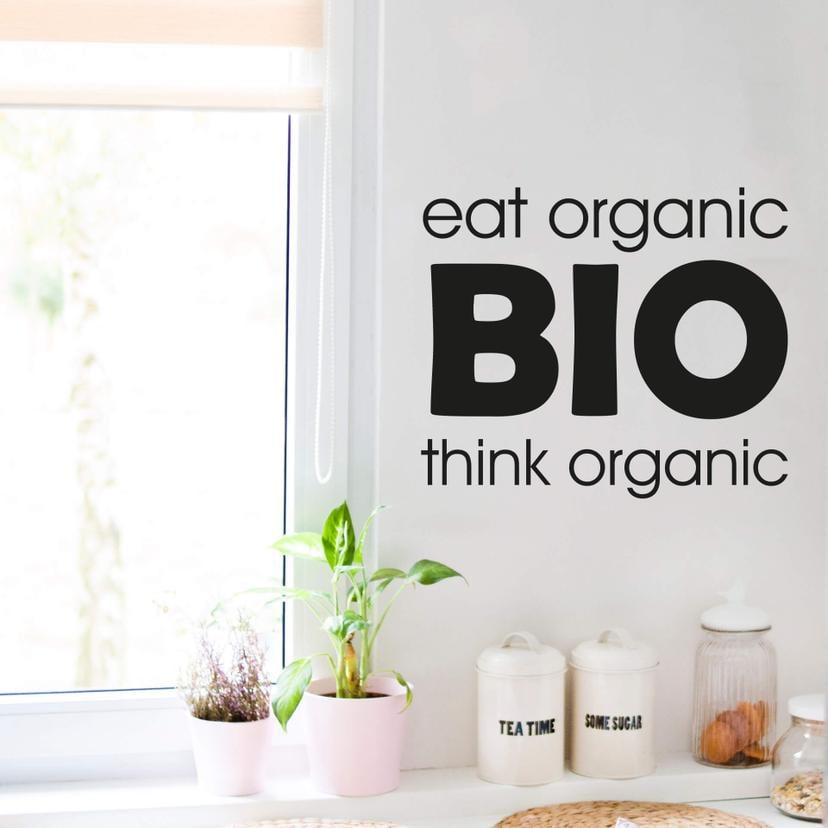 Sticker mural - Eat organic Think organic