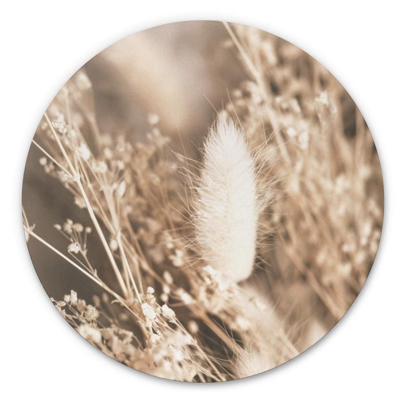 Tableau sur alu-Dibond Annie - Faisceau d'herbes - Rond