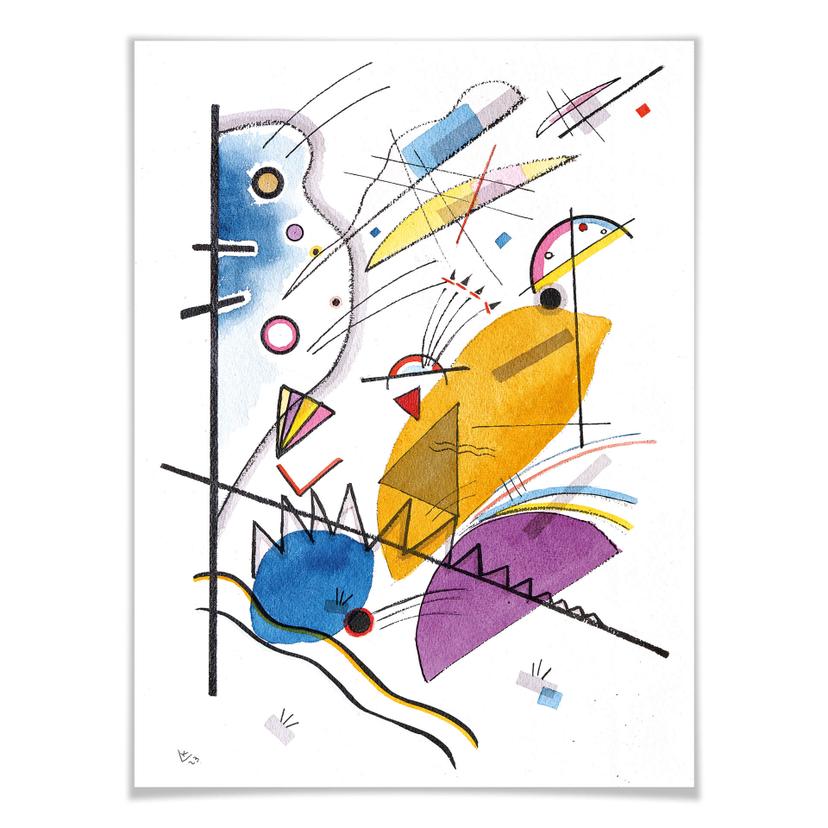 Poster Kandinsky - Trait continu