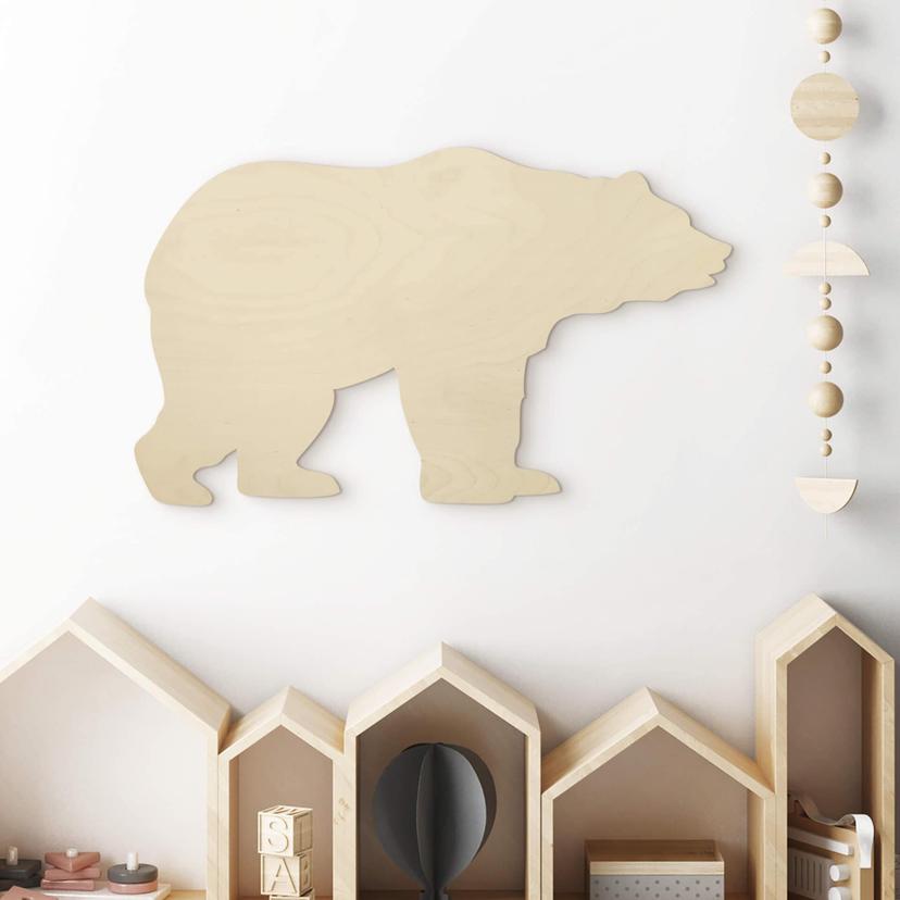 Decoración en madera chopo - oso