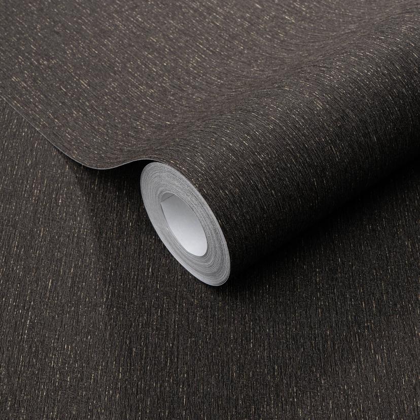 Non-woven tapet med fin struktur på langs i sort