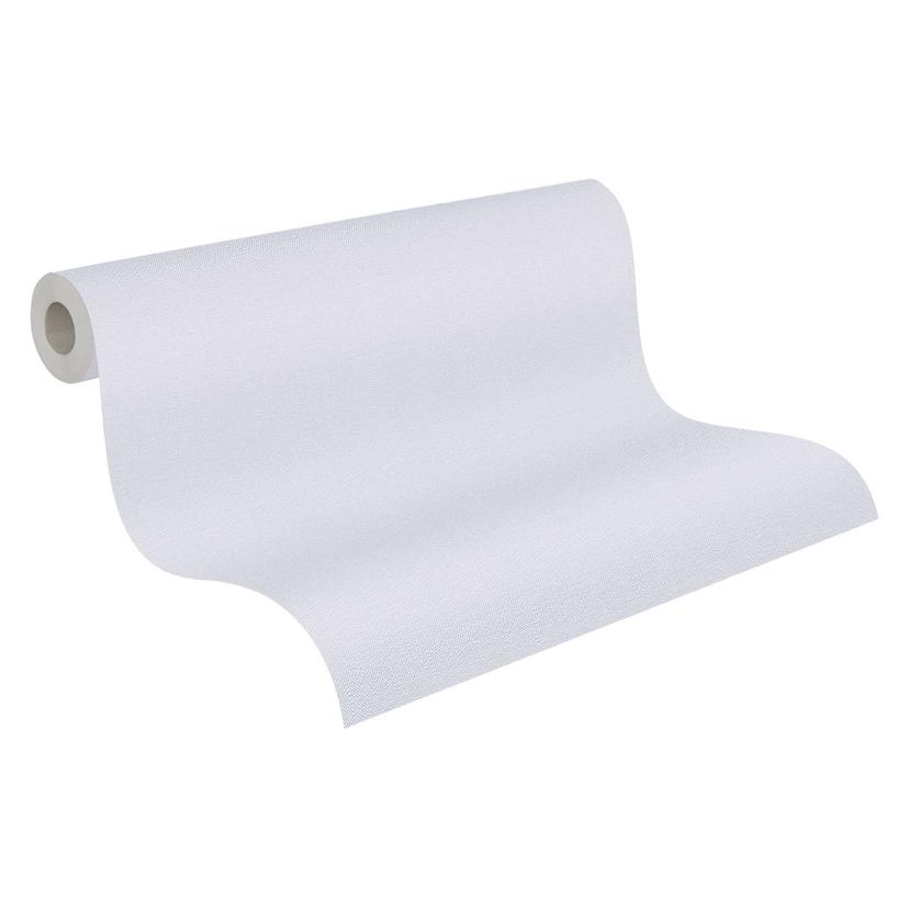 Papel pintado simple con aspecto de lino gris claro - Papel pintado no tejido texturado - moderno y