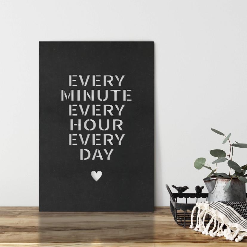 Décoration en bois MDF -  Every minute every hour every day