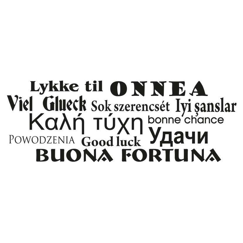 Adesivo murale - Buona fortuna plurilingue