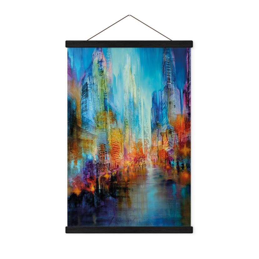 Póster de tela ciudad abstracta - Schmucker