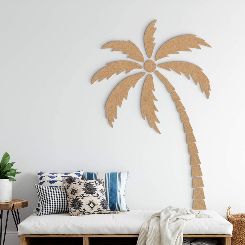 Decoración en madera XXL palmera tropical - MDF naturaleza