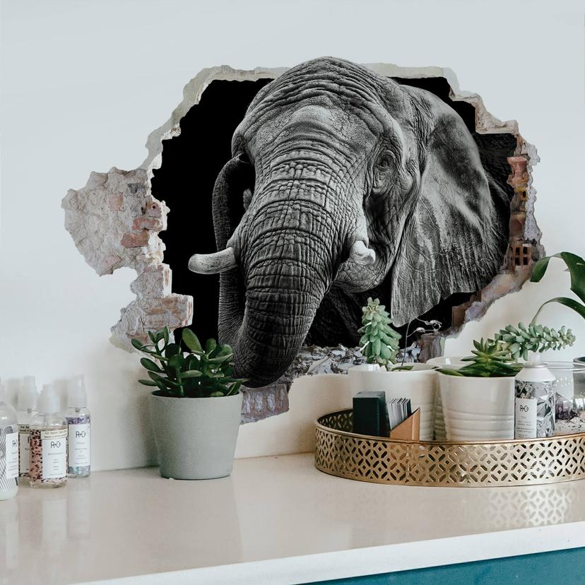 Adesivo murale 3D Meermann - Elefante