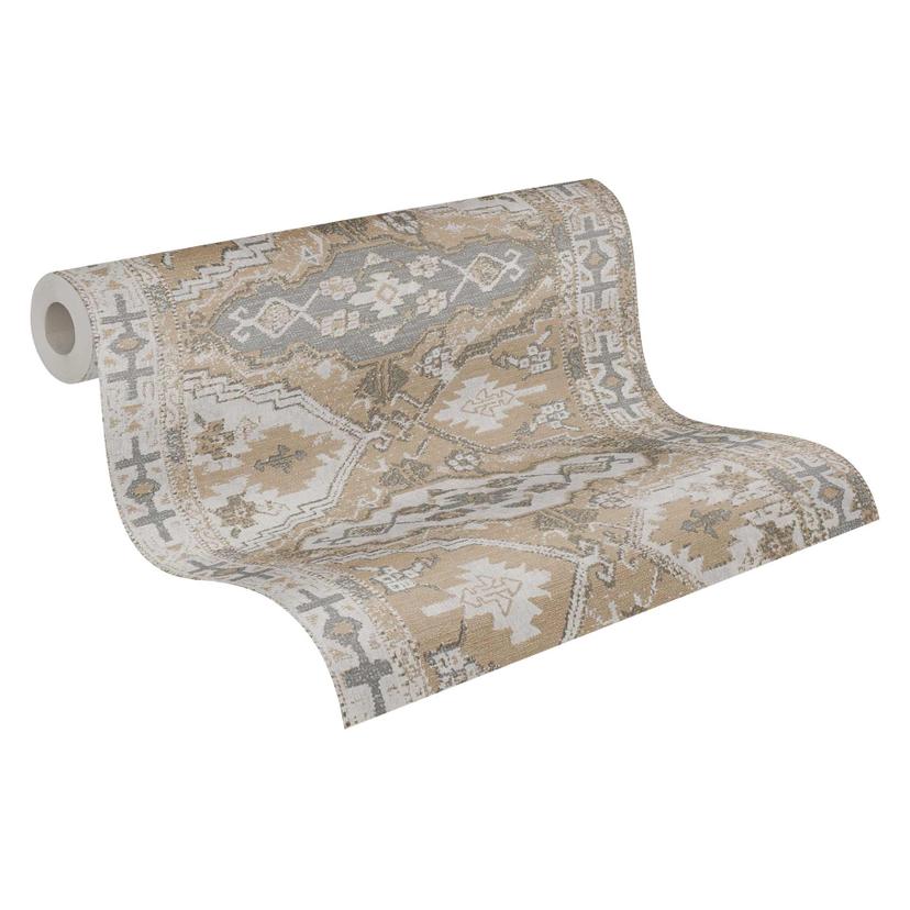Papel pintado tejido-no tejido Livingwalls Metropolitan Stories papel pintado oriental Said Marrakech beige, gris