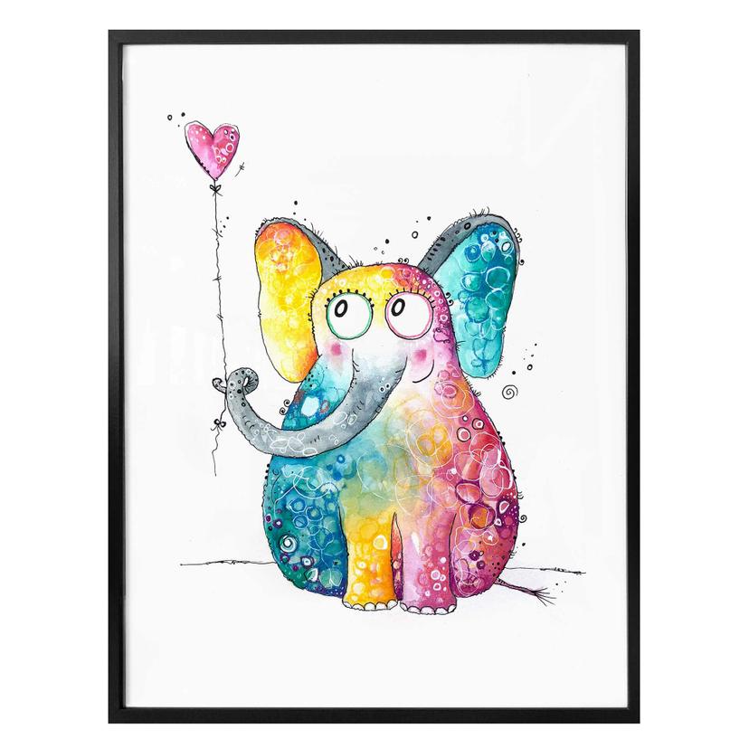 Póster Hagenmeyer - Elefante con corazón