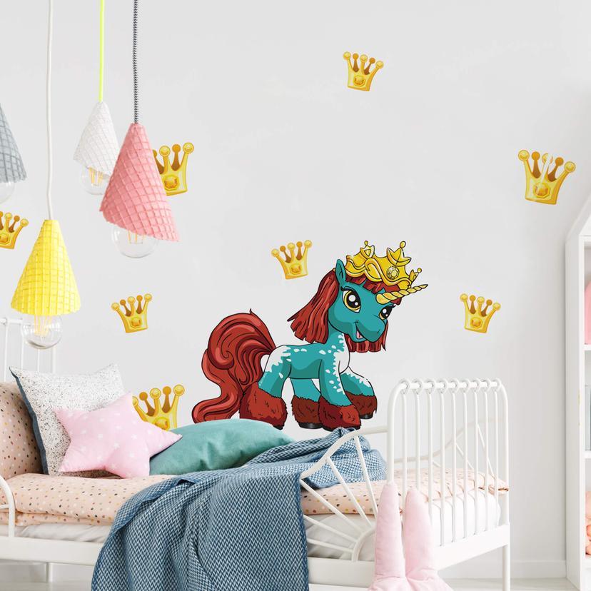 Wallsticker Filly Unicorn Party Agnix