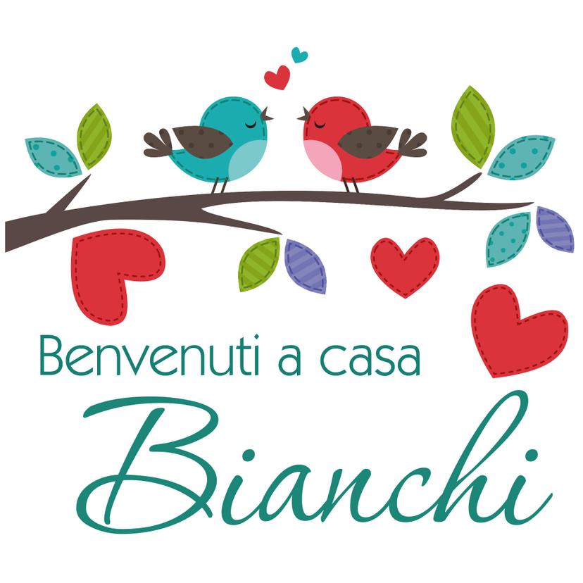 Adesivo murale Benvenuti a casa + Nome