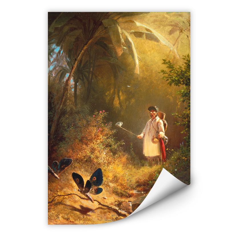 Zelfklevende Poster - Spitzweg - Butterfly Catcher