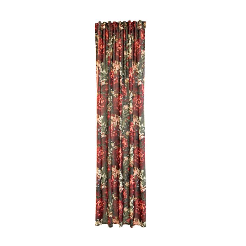 Homing Vorhang mit verdeckten Schlaufen Roja rot -  2.45 x 1.4 m
