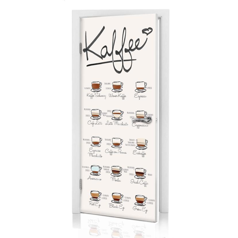 Puerta de diseño variedades de café 91x200 cm