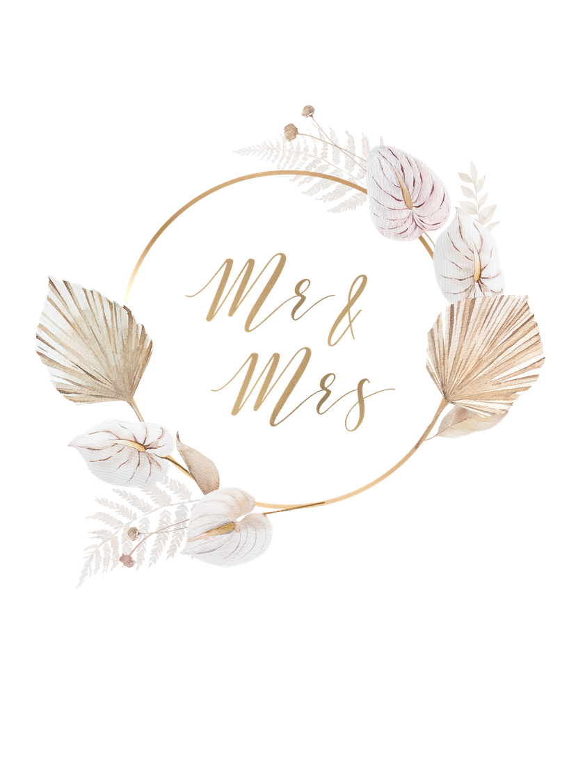 Poster Mr & Mrs + Testo personalizzato