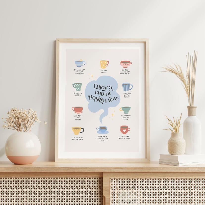 Poster Enjoy a cup of Positivi-Tea - KsanaKalpa