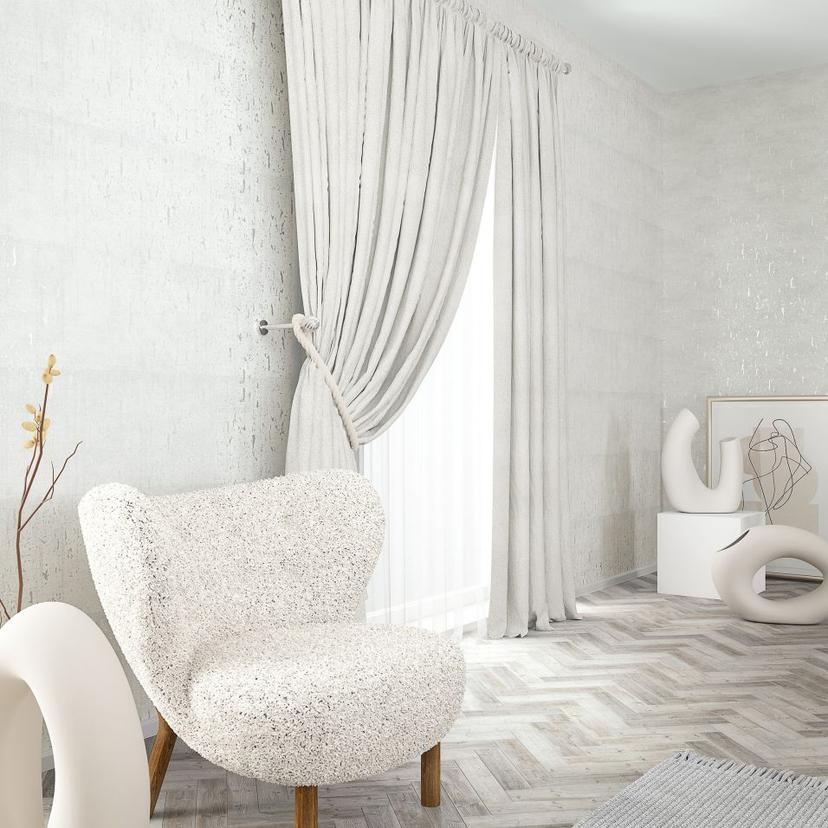 Tekstureret tapet Natural Opulence i hvid