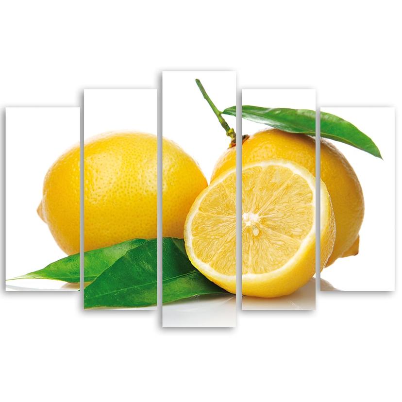 Stampa su tela 5 Pezzi, Frutta Limoni