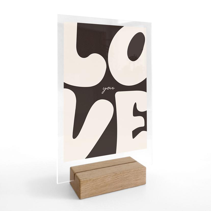 Love you Retro Letters bordstativ