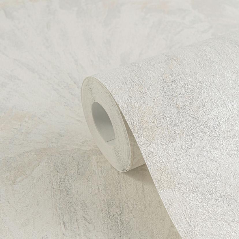 Papel pintado abanico blanco gris claro - Papel pintado no tejido moderno brillo