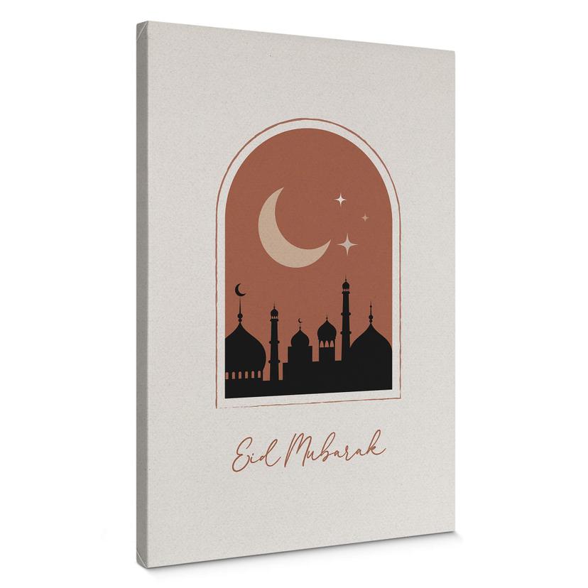Lienzo Eid Mubarak de noche