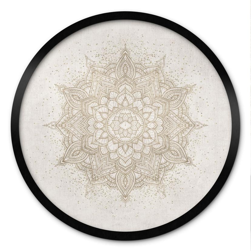 Poster Ornement boho en lin - Bloomery Decor - Rond