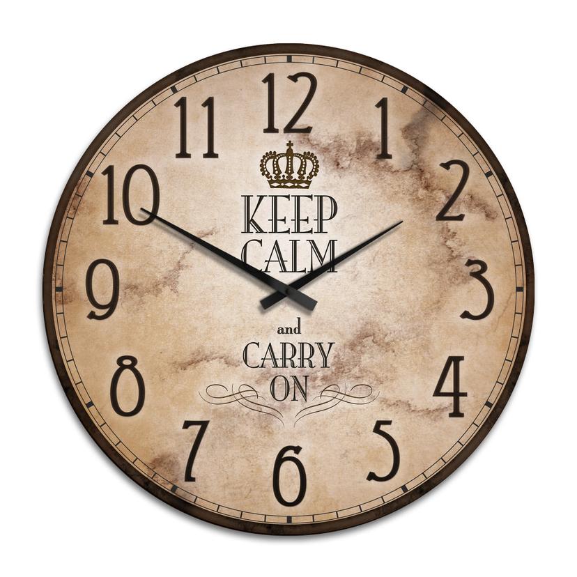 Orologio XXL - Keep Calm and Carry on