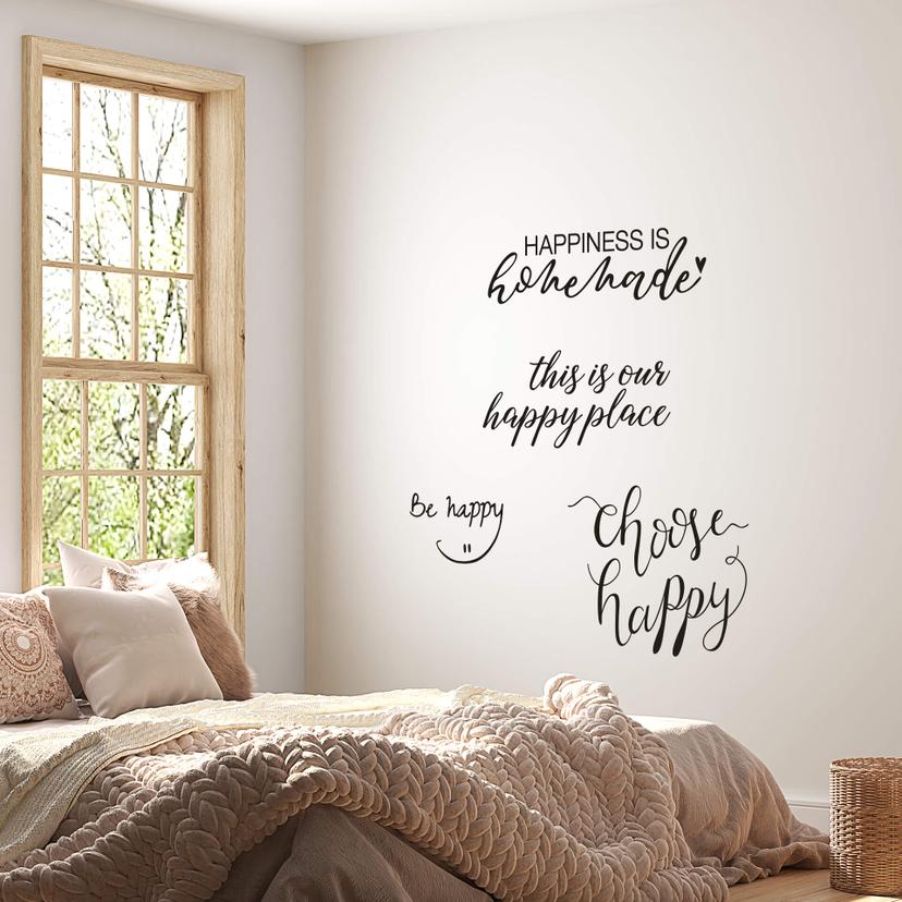 Wallsticker - Slogan - Happy