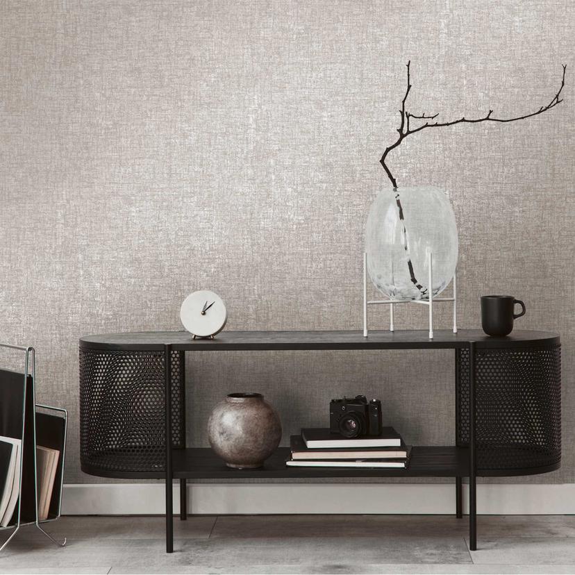 Papier peint design finement structuré gris moyen - Urban Chic papier peint intissé