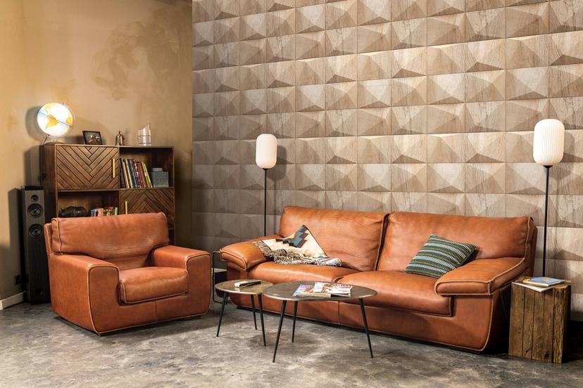 non-woven tapet beige brun træoptik til stue soveværelse kontor marburg tapet