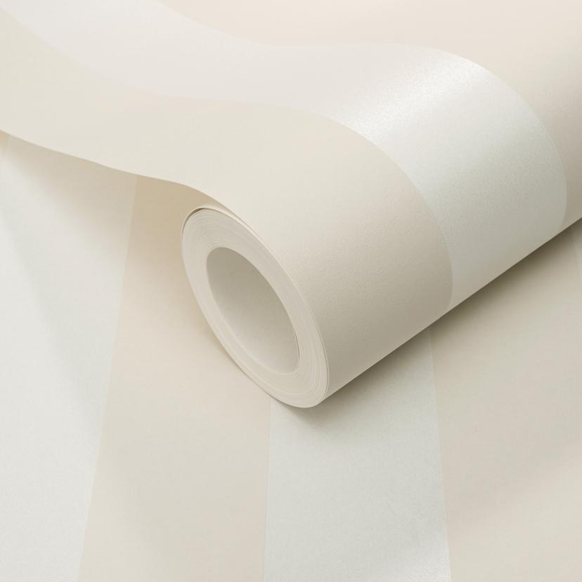 Carta da parati in tessuto non tessuto senza PVC con strisce ed effetto metallizzato in oro