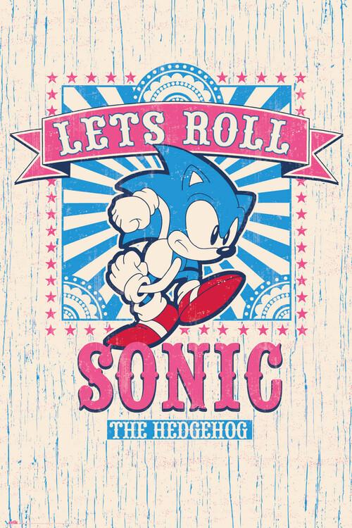 Poster, film poster Sonic the Hedgehog - Let's Roll 61x91,5 cm