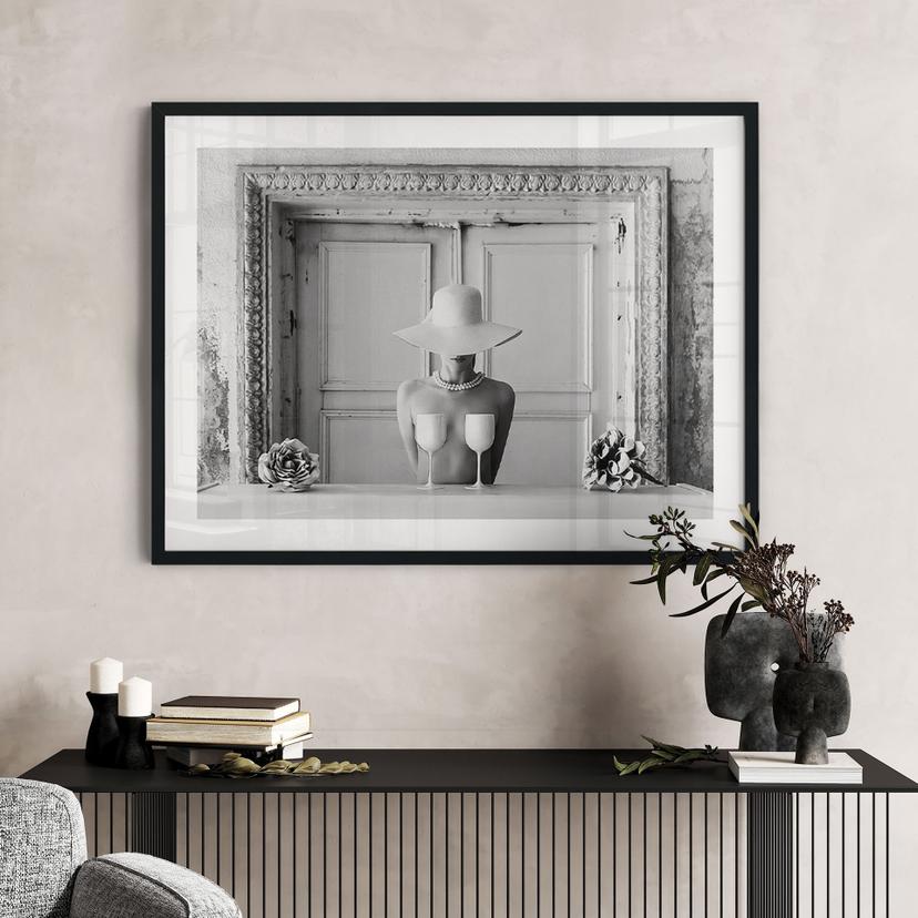 Poster donna con bicchieri di champagne - Bolgov