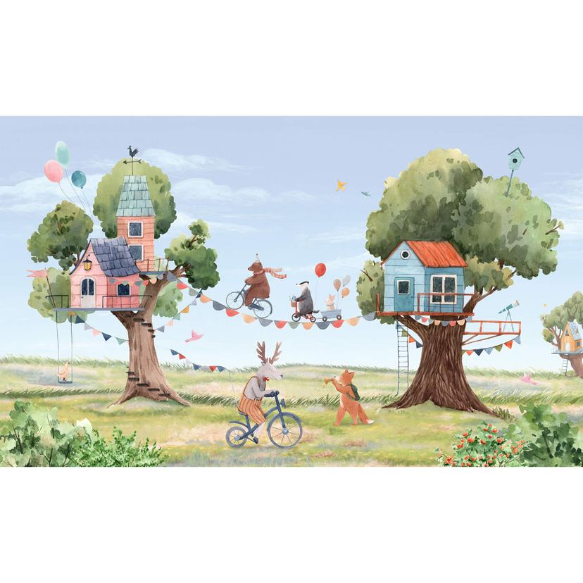 Oliver Robins - Fototapet Tree House Party