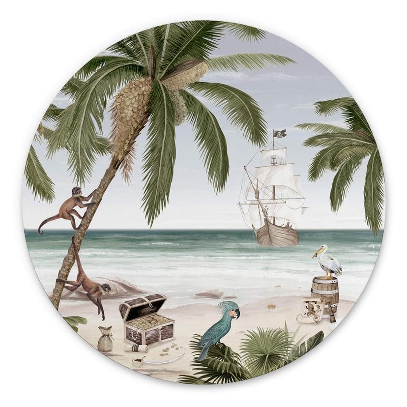 Tableau sur alu-Dibond rond Kikki Belle - Pirate Bay
