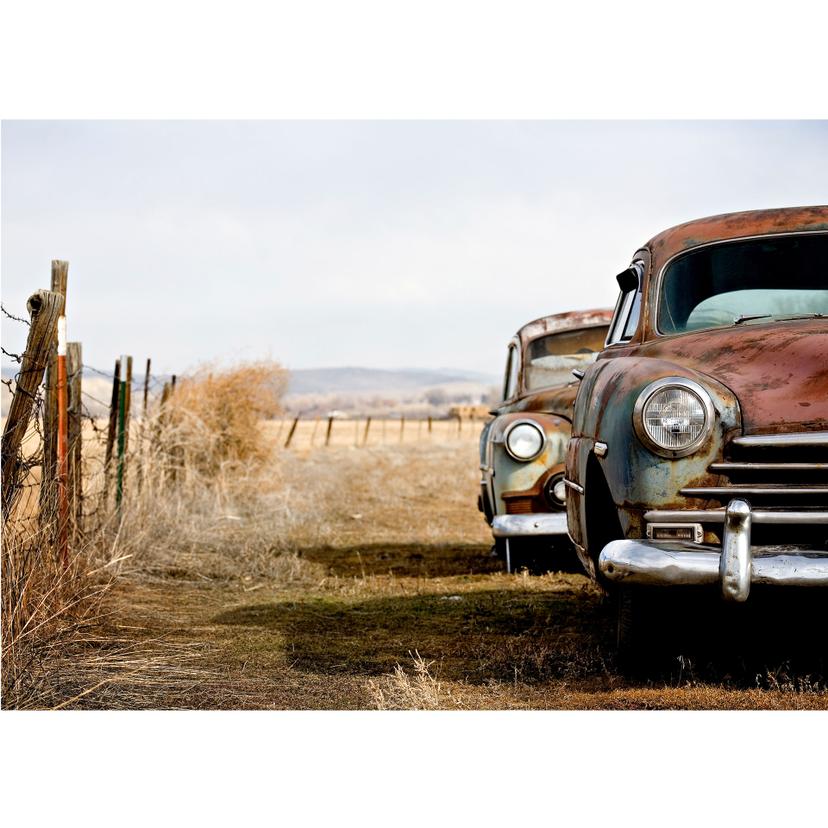 Fototapete Old Rusted Cars