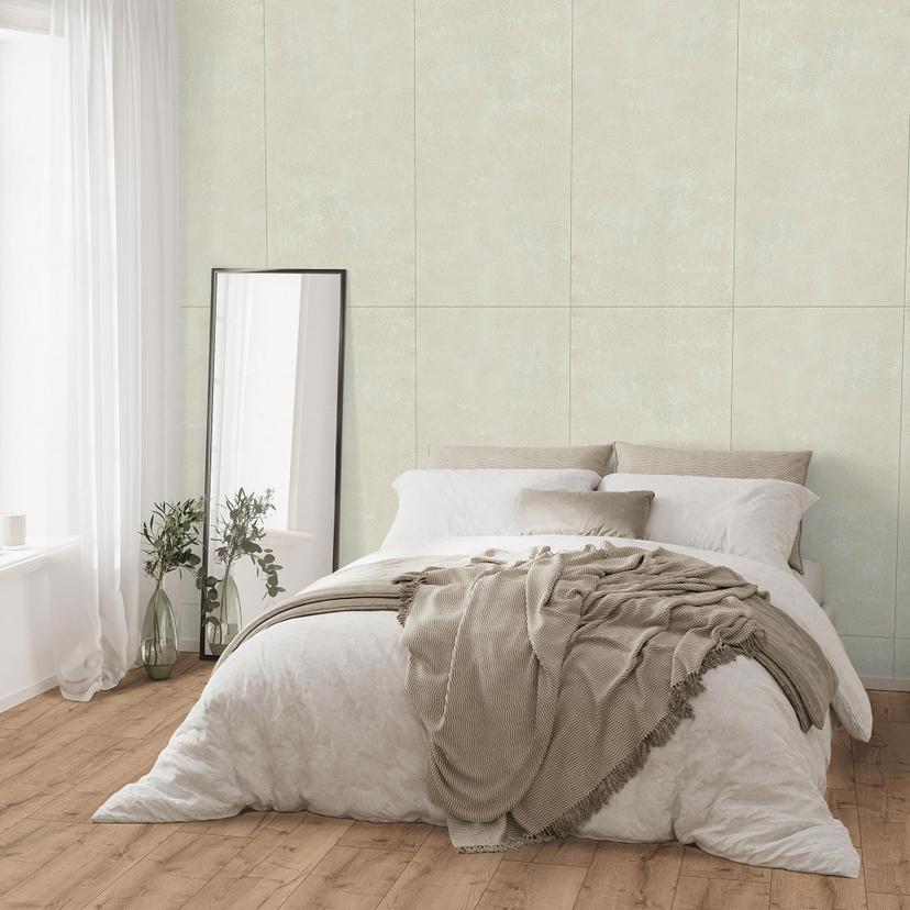 Echtstein - 3D Wandpaneel, Set aus 6 Natursteinplatten als luxuriöse Wandverkleidung - Elfenbein San