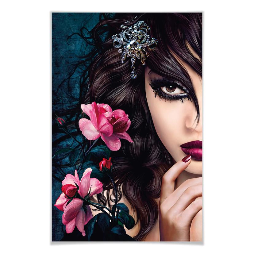 Giant Art® XXL-Poster Midnight Rose - 115x175 cm