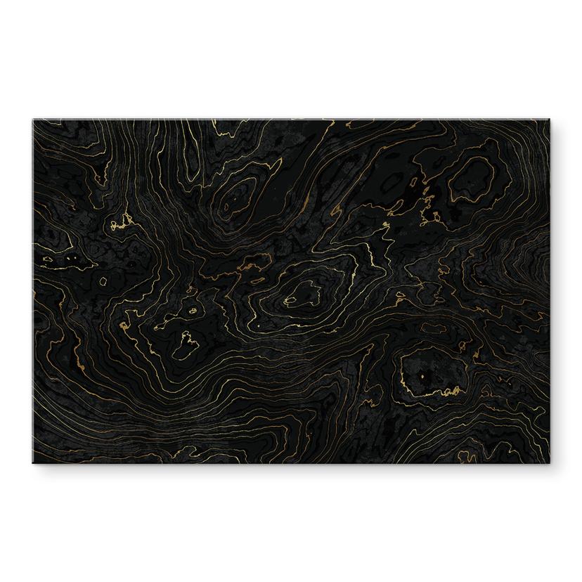 Pannello paraschizzi Linee astratte nero-oro - Amini