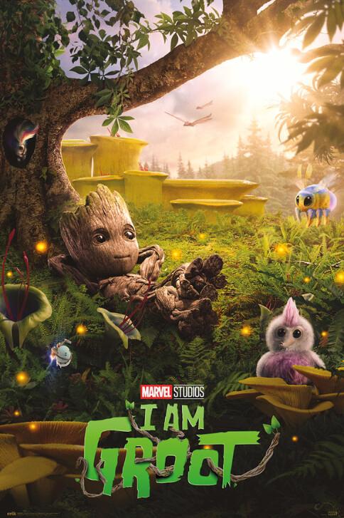 Poster, Film poster Marvel: I am Groot - Chill Time 61x91,5 cm
