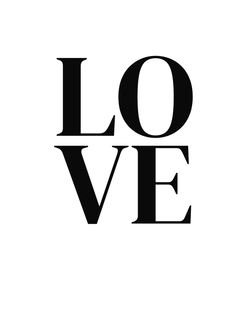 Poster Love + Testo personalizzato
