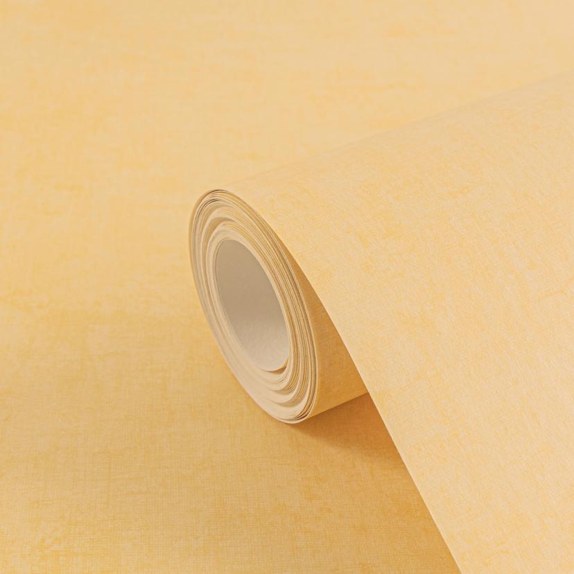 Papel pintado Habitación infantil amarillo mostaza - papel pintado unicolor
