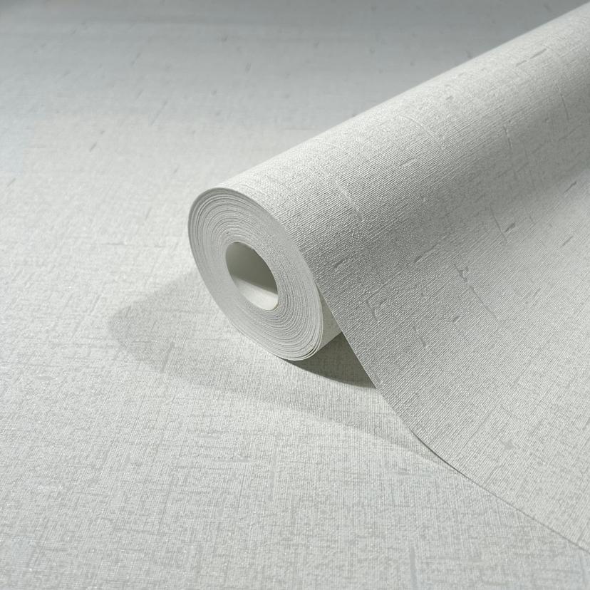 Papel pintado no tejido de textura lisa blanca ligeramente brillante