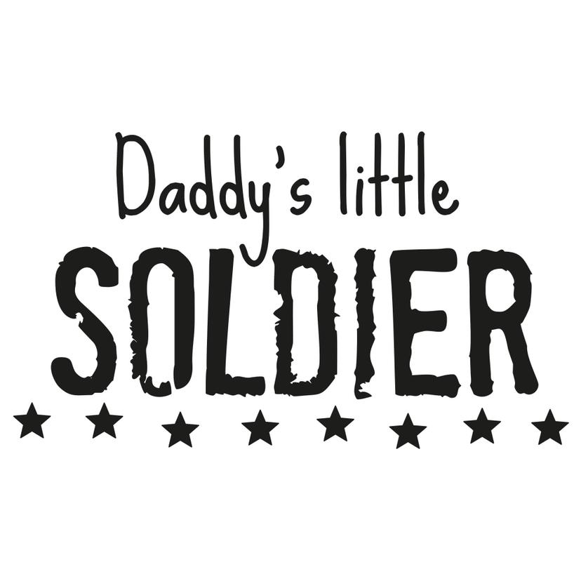 Adesivo murale - daddy's little soldier