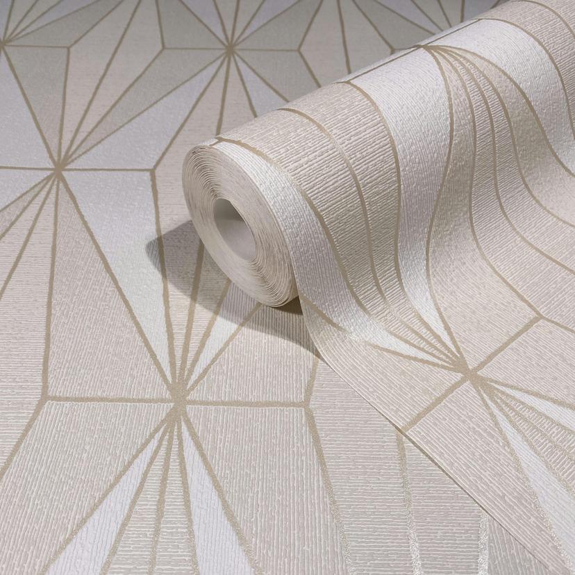 Vliestapete Grafisch Modern in Beige
