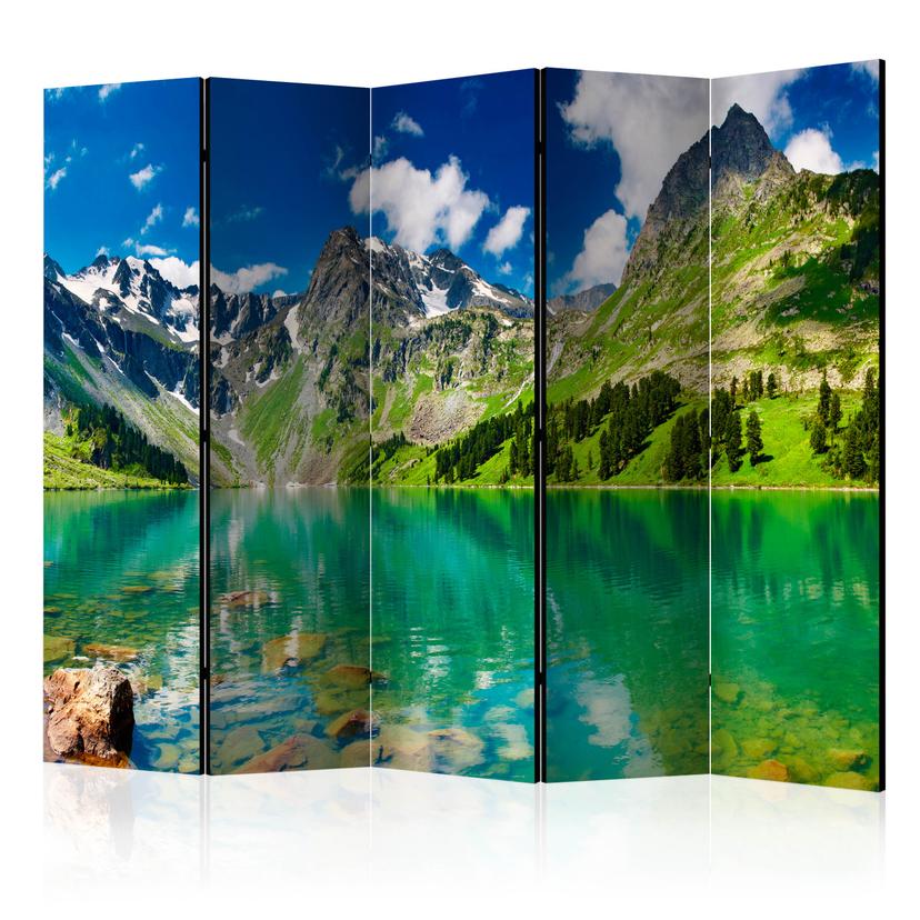 Screen room divider - Bjergsø, 5-delt - 225x172 cm