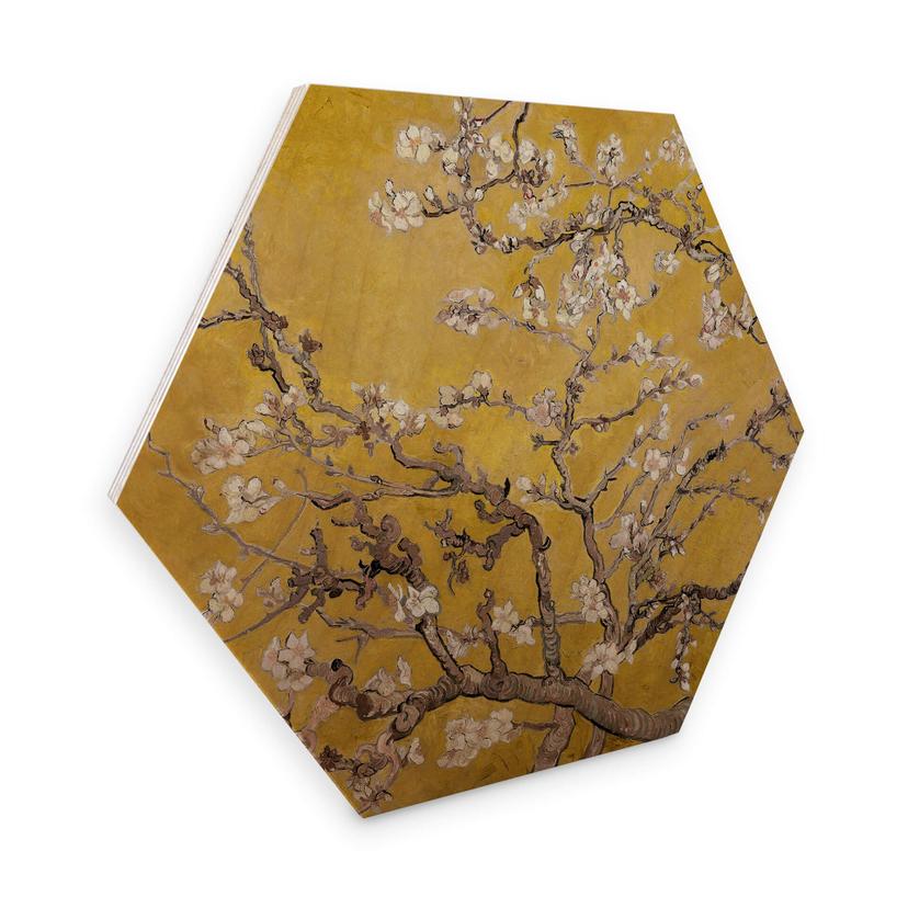 Hexagone - Bois van Gogh - Amandier en fleurs jaune