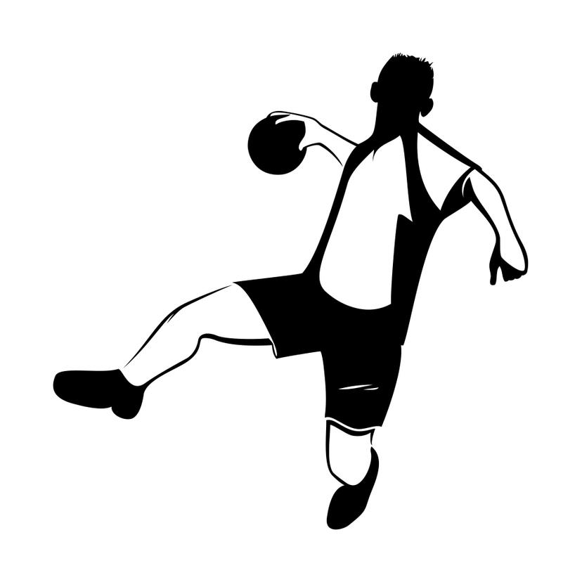 Sticker mural - Joueur de handball 02