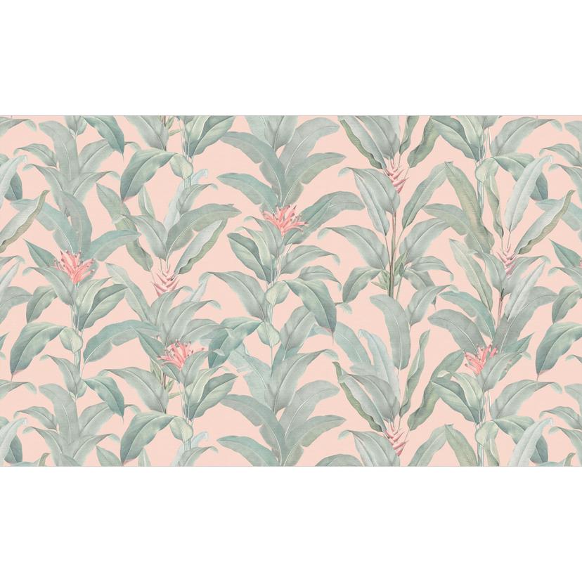 Fotomurale in foglie di banano - Urban Jungle Tropical Leaves Pink - Bloomery Decor